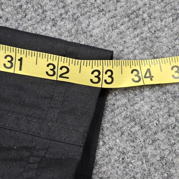 Lands End Trench Coat Women Medium 10-12 Black Button Up Weather Resistant Fall - Picture 6 of 8